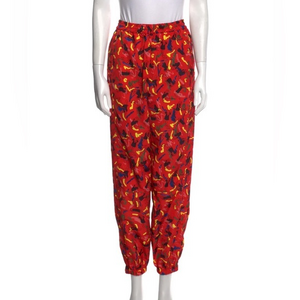 Moussy‎ Printed Skinny Leg Pants in Red NWT